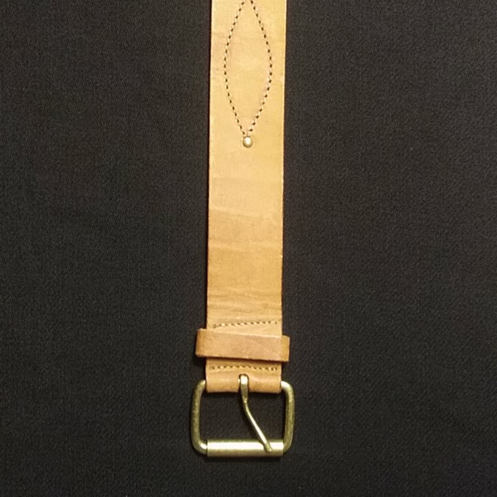 Women's brown leather belt rustic, Linea Pelle S